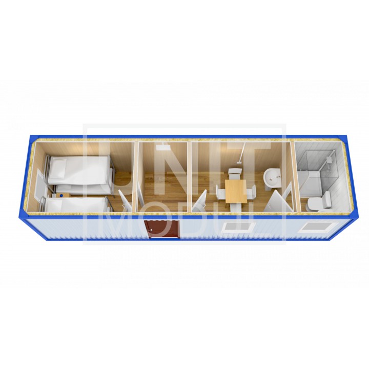 (БЖ-13) Бытовка металлическая (блок-контейнер) жилая с кухней и сан узлом недорого