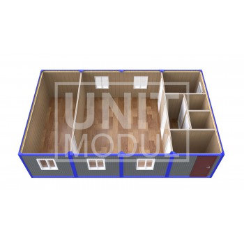 (ПЗ-40) Модульный штаб из 4-х бытовок (блок-контейнеров)